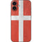 Denmark Flag Distressed iPhone 16 Plus Skin